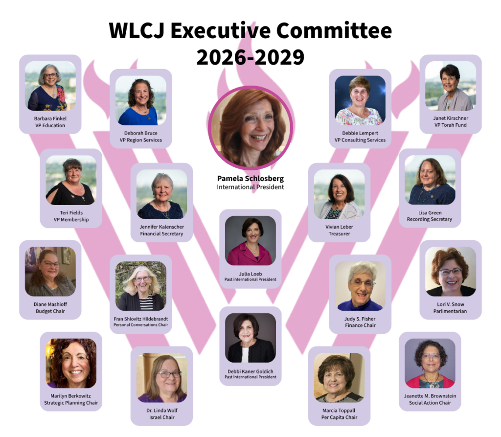 Photos and titles of the 2026-2029 WLCJ Executive Committee. They are listed in text on the "Executive Committee" page linked from this page.